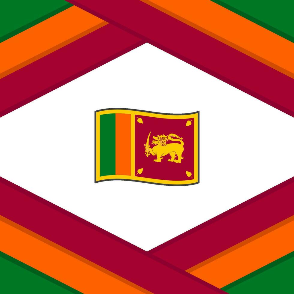 Sri Lanka Flag Abstract Background Design Template. Sri Lanka Independence Day Banner Social Media Post. Sri Lanka Illustration vector