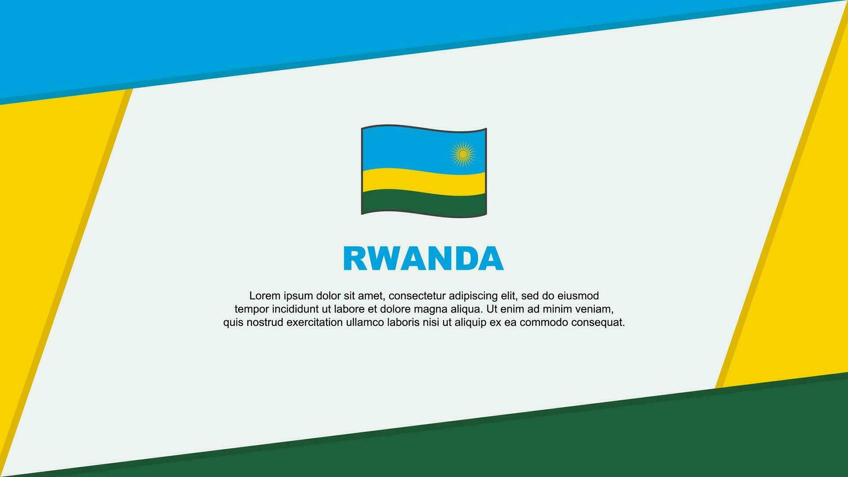 Ruanda bandera resumen antecedentes diseño modelo. Ruanda independencia día bandera dibujos animados vector ilustración. Ruanda bandera