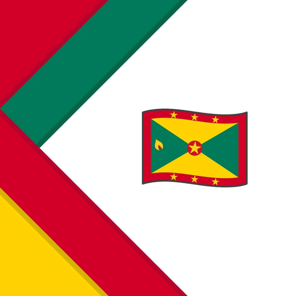 Grenada Flag Abstract Background Design Template. Grenada Independence Day Banner Social Media Post. Grenada Illustration vector