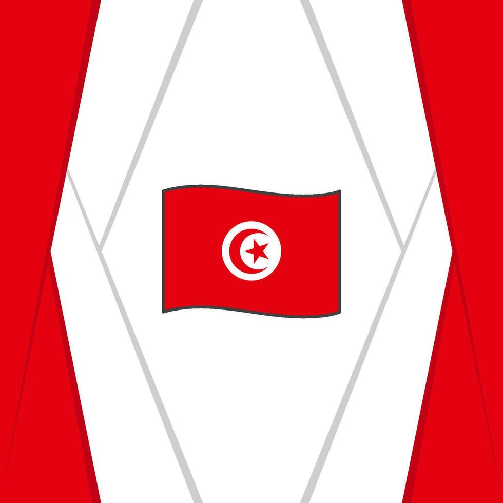 Tunisia Flag Abstract Background Design Template. Tunisia Independence Day Banner Social Media Post. Tunisia Background vector