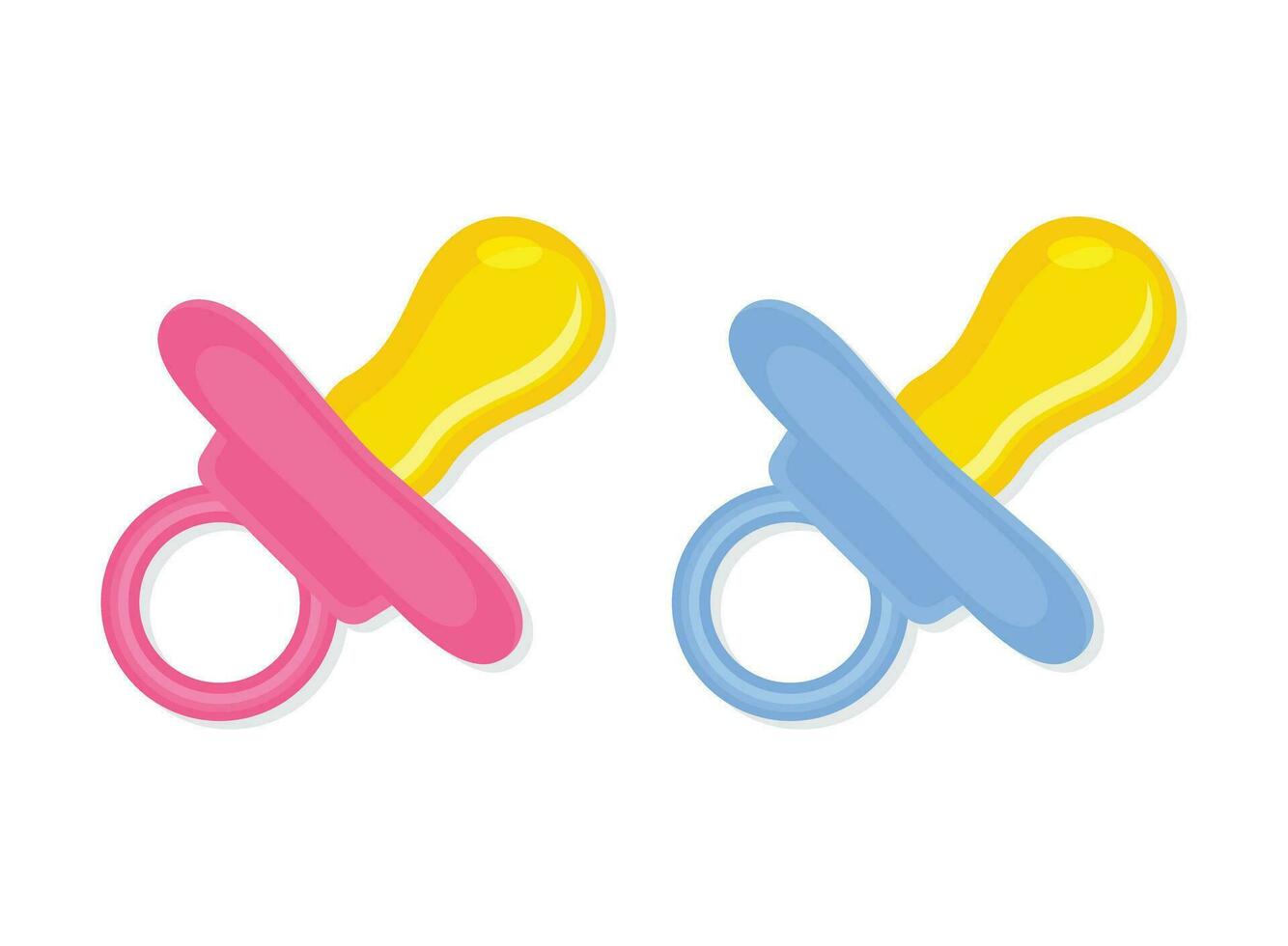 Baby pacifier icon in flat style. Nipple for newborn child vector illustration on isolated background. Soother sign business concept.