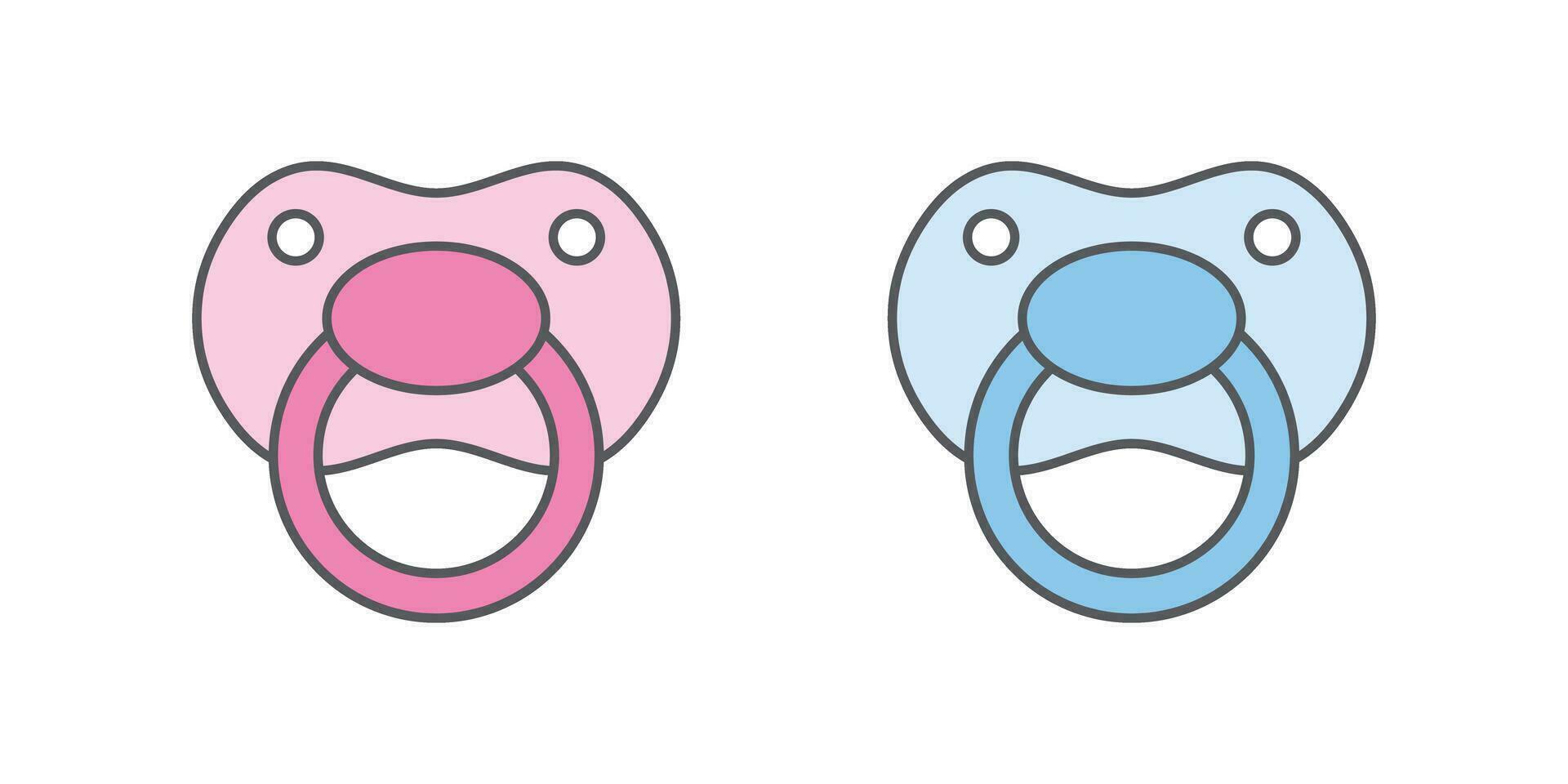 Baby pacifier icon in flat style. Nipple for newborn child vector illustration on isolated background. Soother sign business concept.