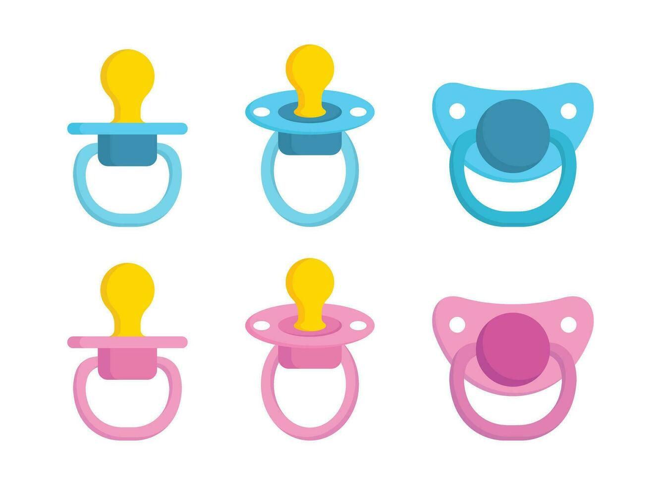 Baby pacifier icon in flat style. Nipple for newborn child vector illustration on isolated background. Soother sign business concept.