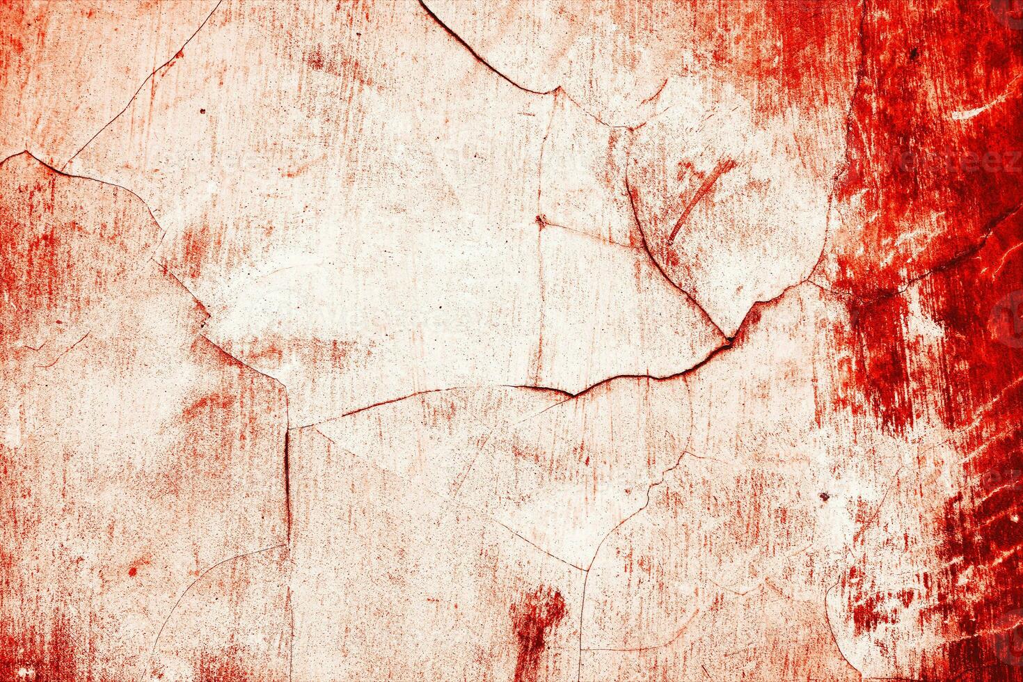 Dark red blood on old wall for halloween concept photo