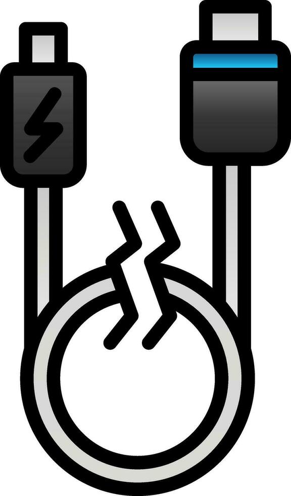 diseño de icono de vector de cable usb