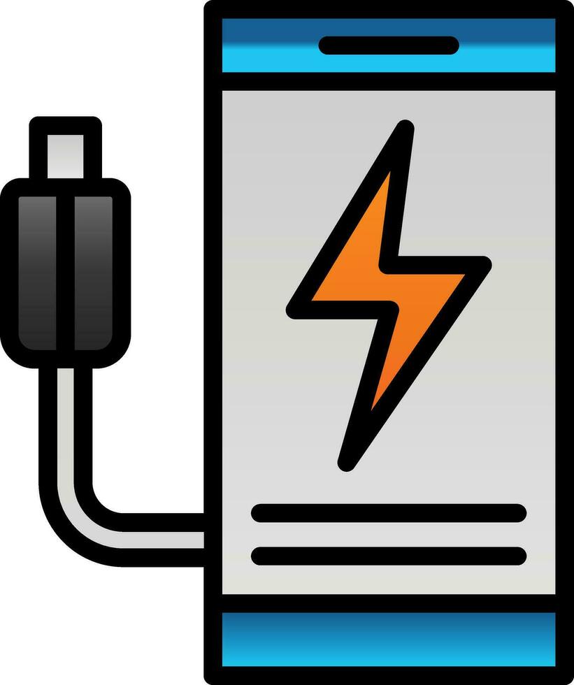 Mobile charging Vector Icon Design