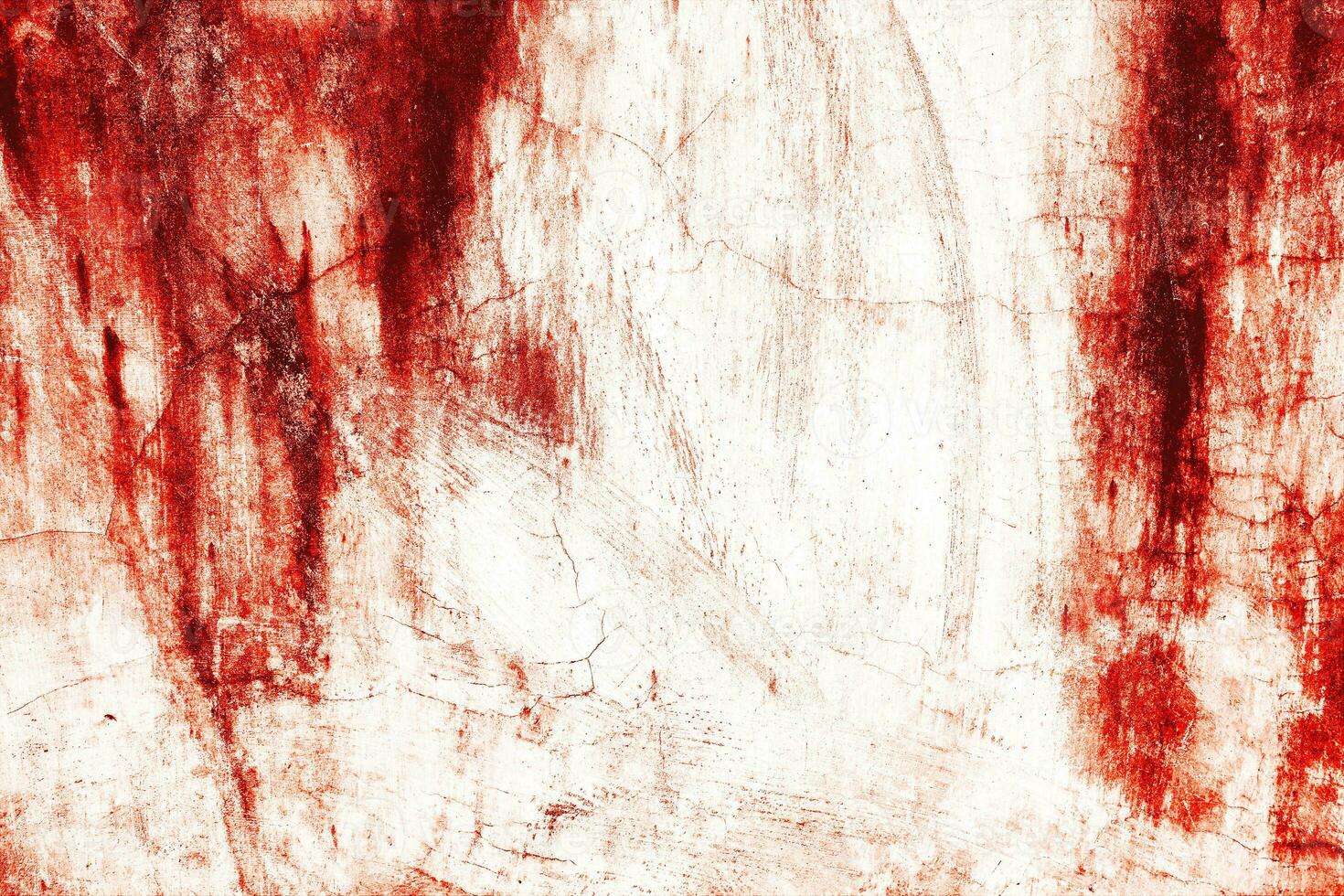 Dark red blood on old wall for halloween concept photo