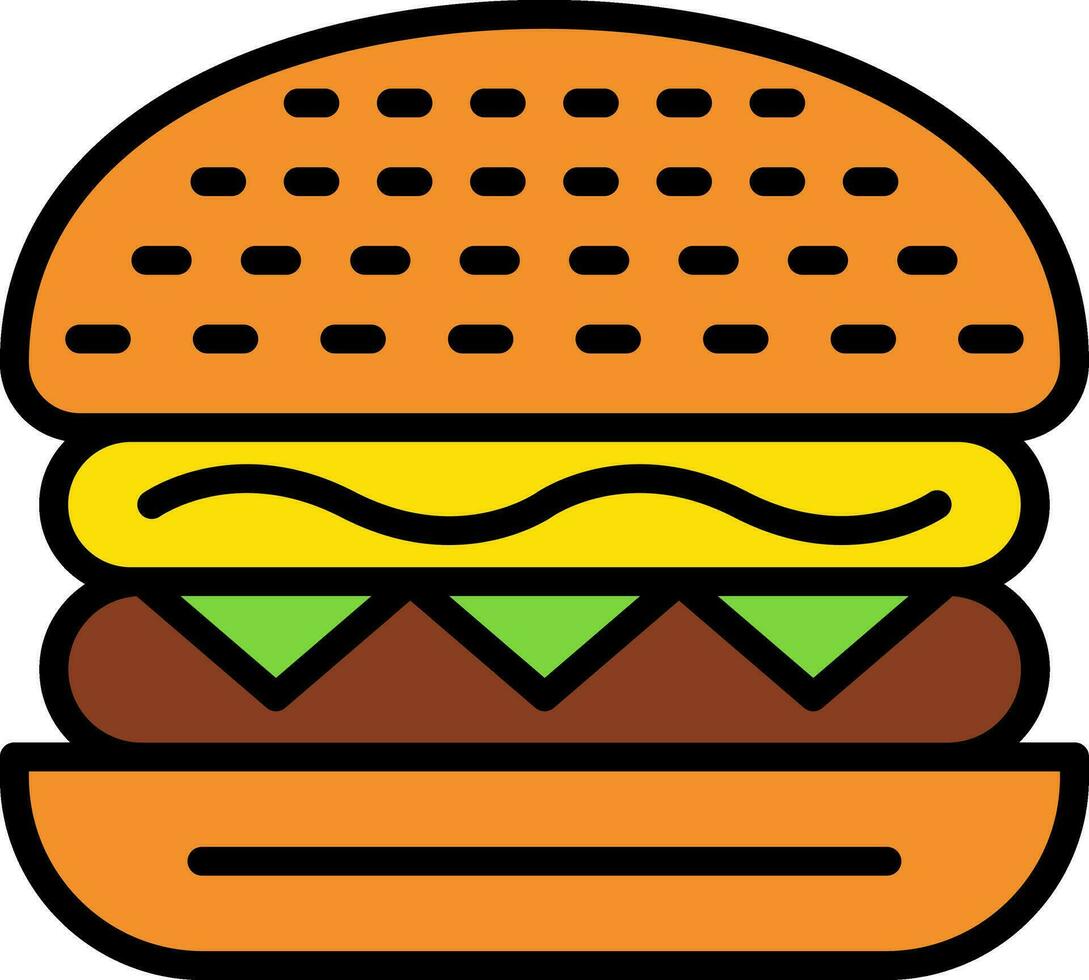 Classic Burger Vector Icon Design