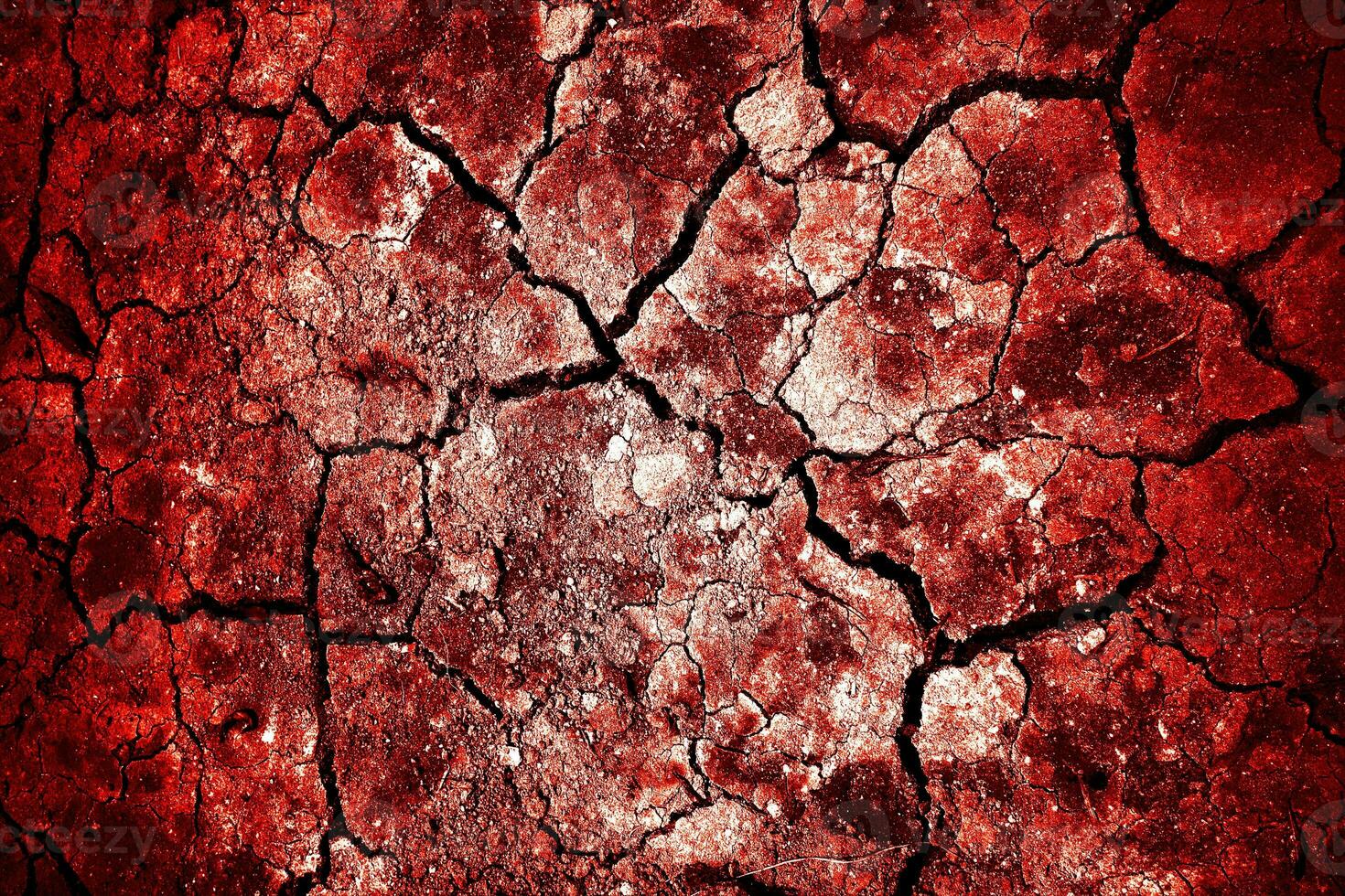 Cracked scary bloody wall texture, Red background concept halloween photo