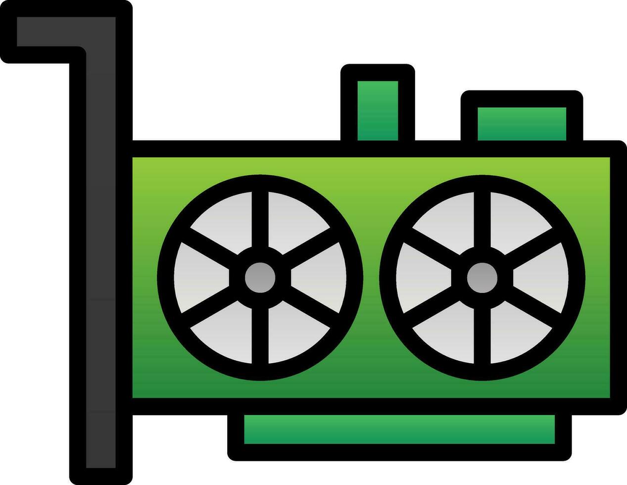 Vga card Vector Icon Design