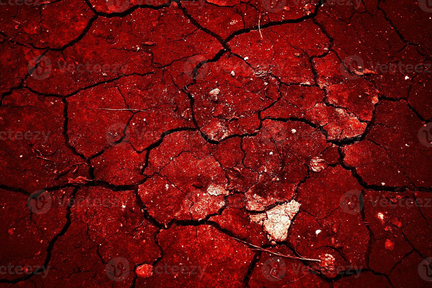 Cracked scary bloody wall texture, Red background concept halloween photo