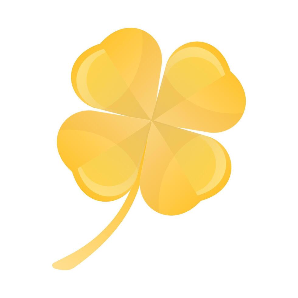 Clover. Clover icon. Golden clover. Four leaf clover. vector