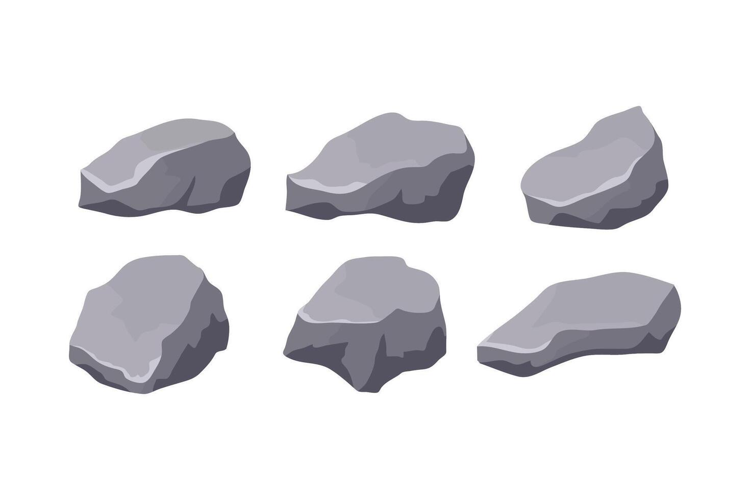 piedras conjunto de vector ilustraciones de piedras guijarros para tu diseño.