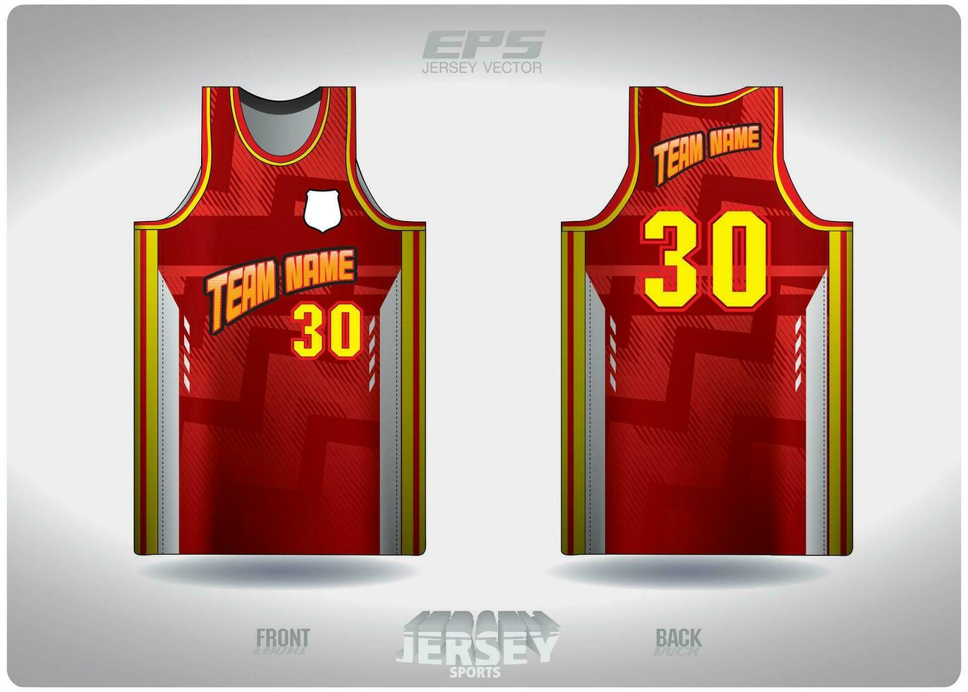EPS jersey sports shirt vector.Diagonal red white zigzag pattern design, illustration, textile background for basketball shirt sports t-shirt, basketball jersey shirt vector