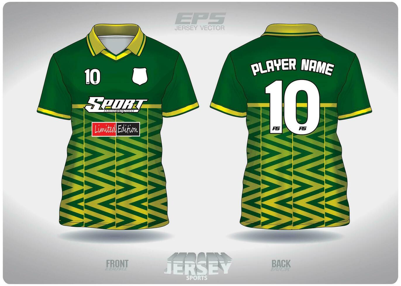 eps jersey Deportes camisa vector.amarillo verde ondulado zigzag modelo diseño, ilustración, textil antecedentes para cuello en v camisa polo, fútbol americano jersey camisa polo vector