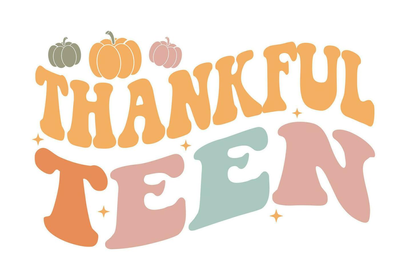 Retro fall Quote, Autumn Quote, Fall Vibes, Thankful, Pumpkin, Thanksgiving vector