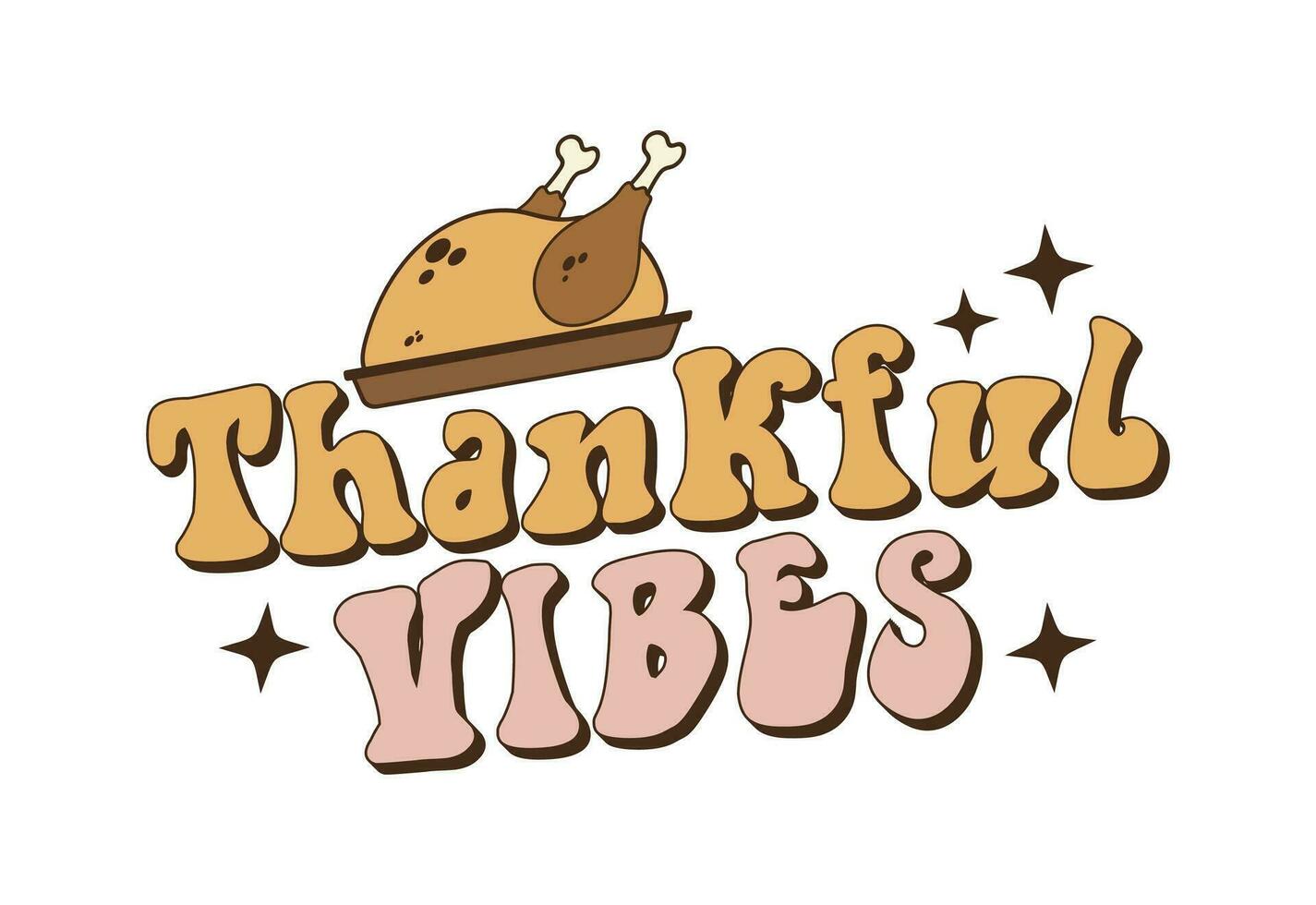 Retro fall Quote, Autumn Quote, Fall Vibes, Thankful, Pumpkin, Thanksgiving vector