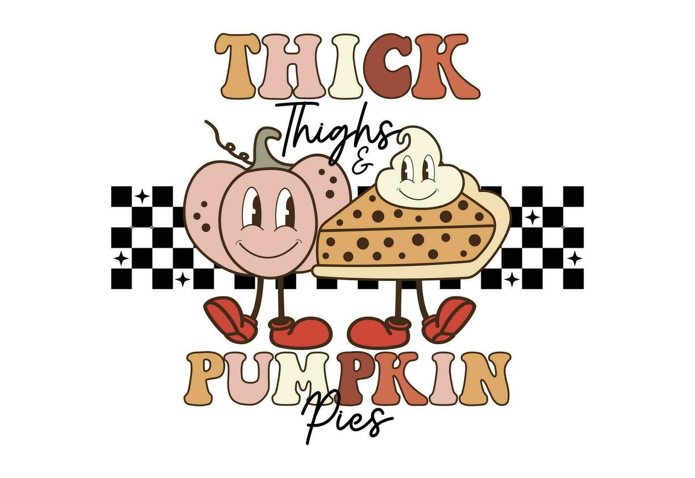 Retro fall Quote, Autumn Quote, Fall Vibes, Thankful, Pumpkin, Thanksgiving vector