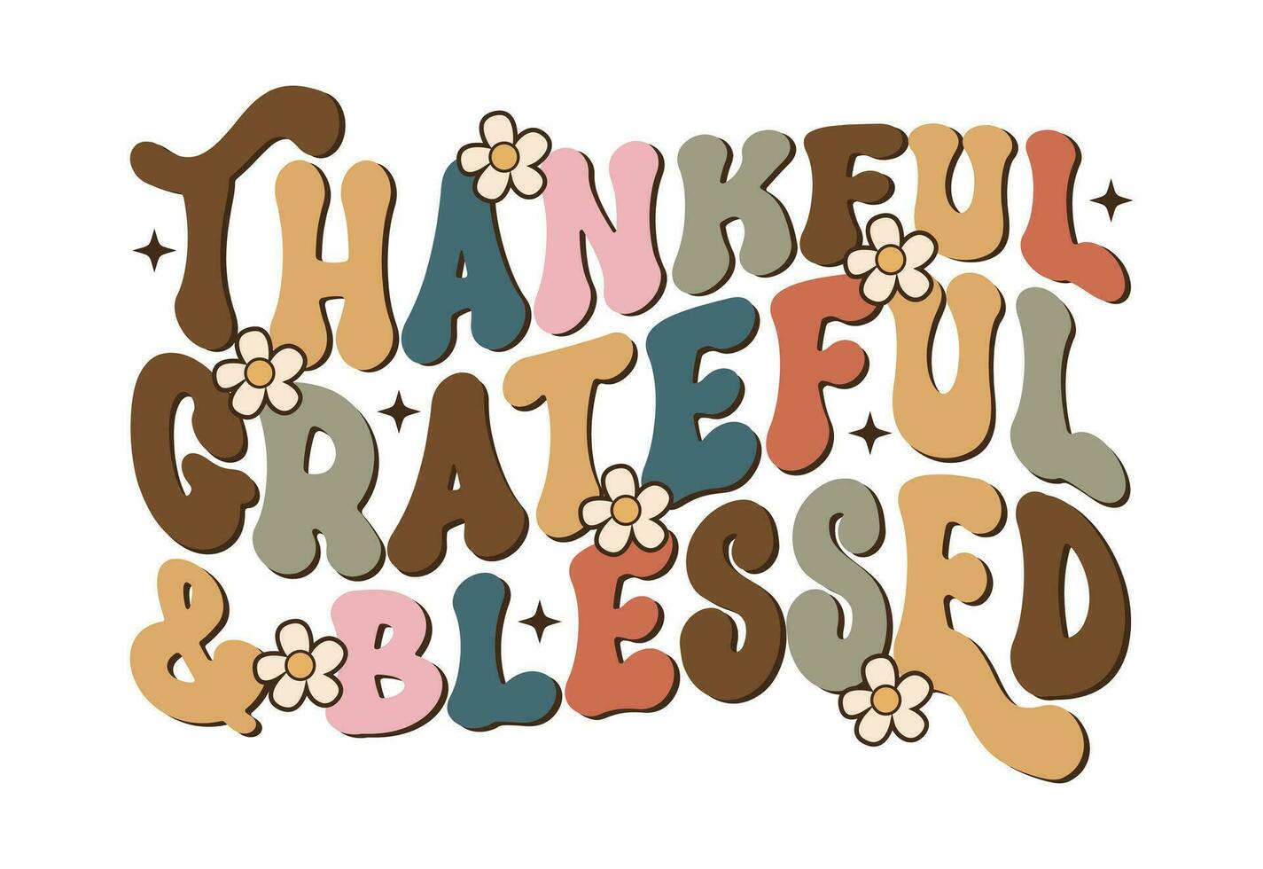 Retro fall Quote, Autumn Quote, Fall Vibes, Thankful, Pumpkin, Thanksgiving vector
