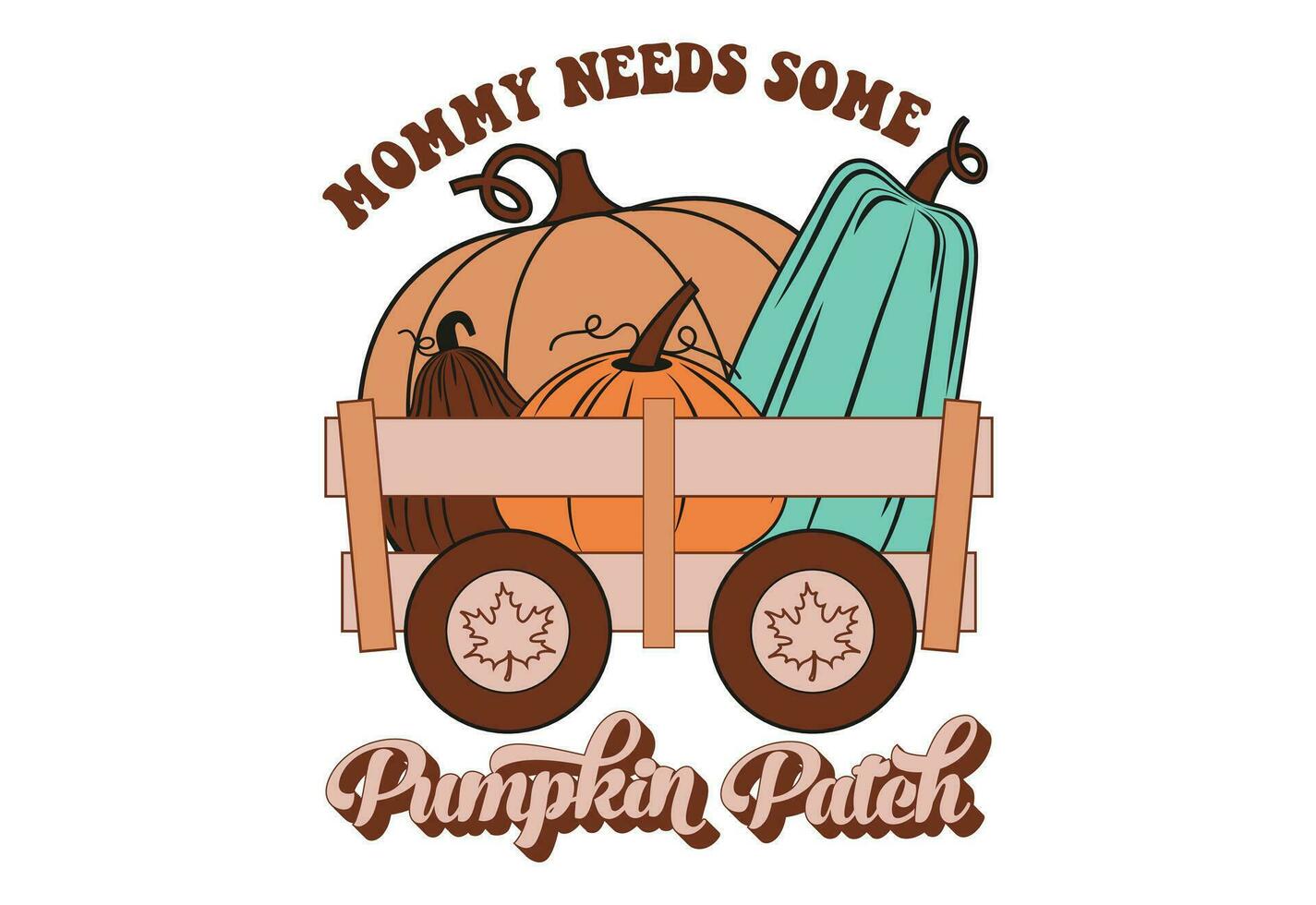Retro fall Quote, Autumn Quote, Fall Vibes, Thankful, Pumpkin, Thanksgiving vector