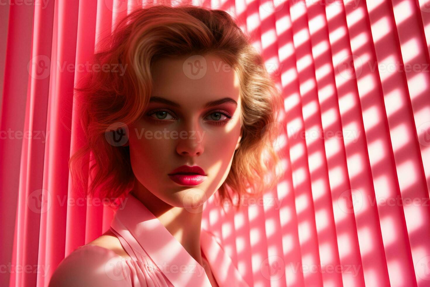 Stunning original pink toned backdrop showcasing dynamic lighting and shadows photo