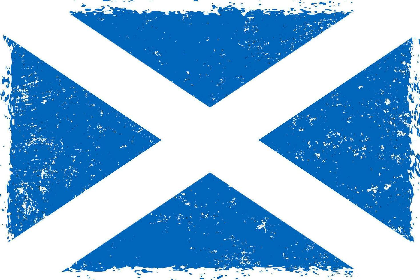 Scotland flag grunge distressed style vector