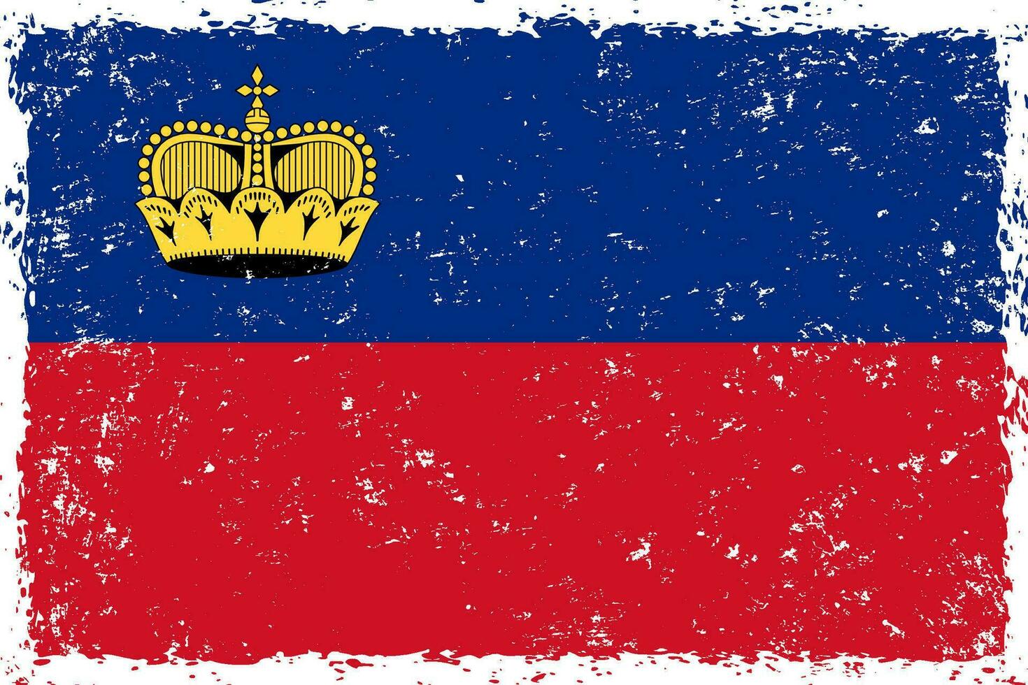 Liechtenstein bandera grunge afligido estilo vector