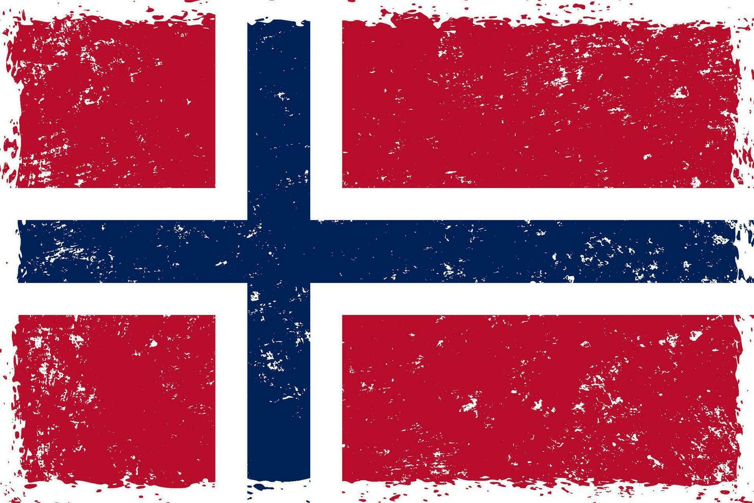Norway flag grunge distressed style vector