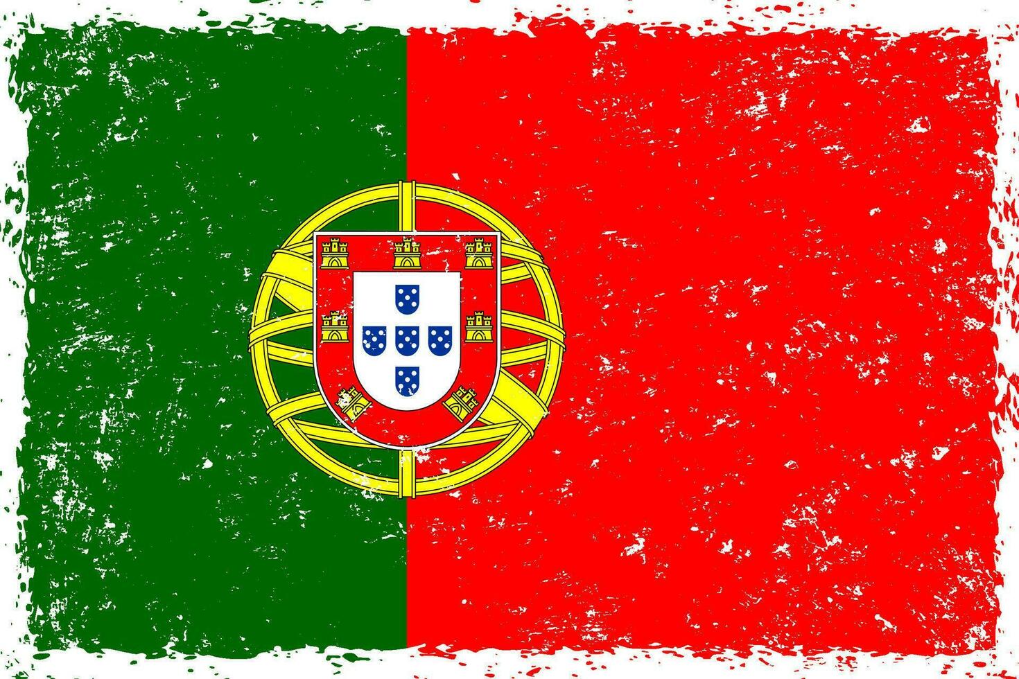 Portugal bandera grunge afligido estilo vector