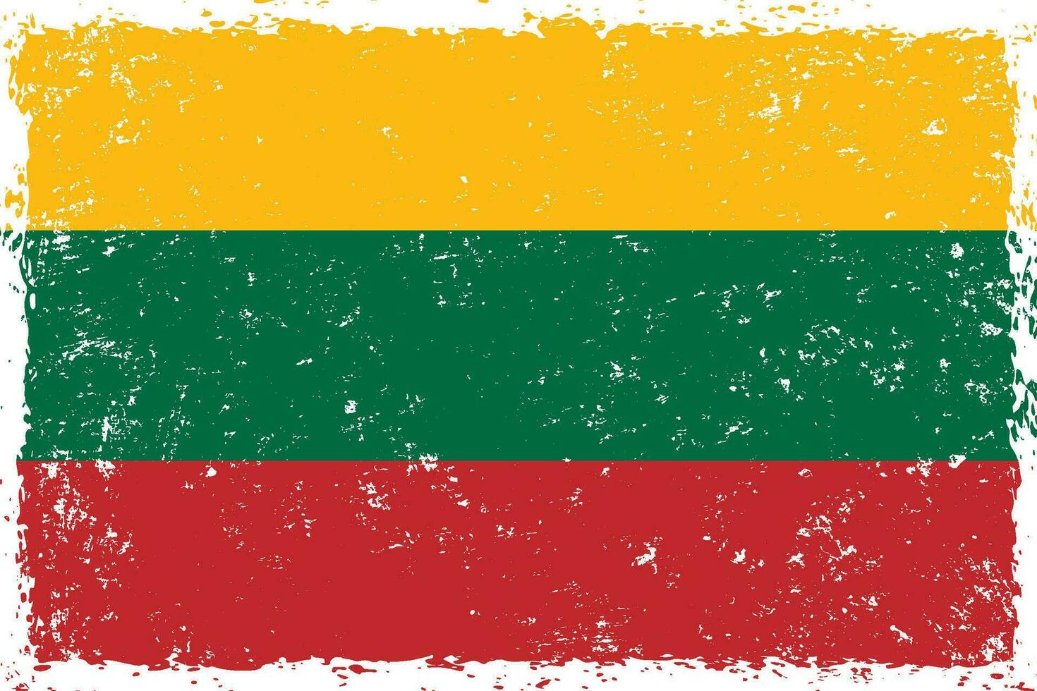 Lituania bandera grunge afligido estilo vector