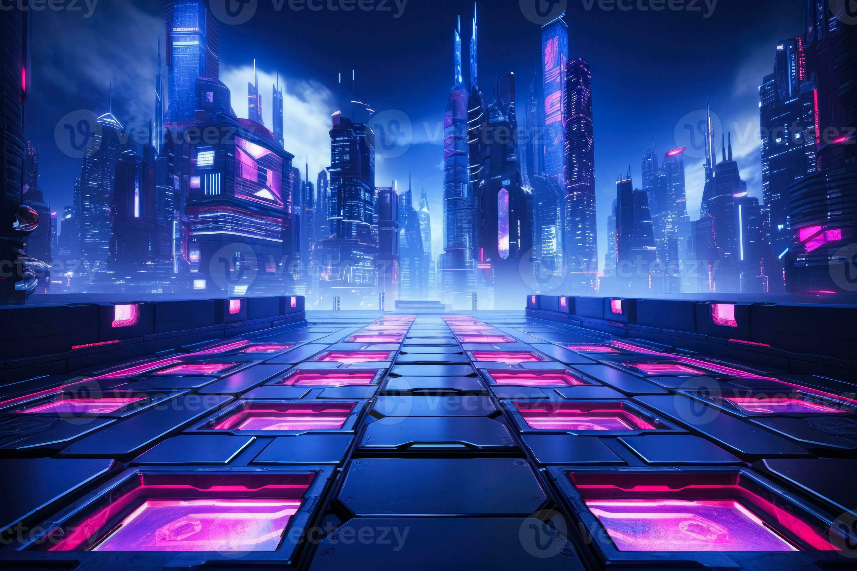 Premium Photo  3d illustration rendering of futuristic cyberpunk city gaming  wallpaper scifi background a esports gamer banner sign of neon glow  technology and network