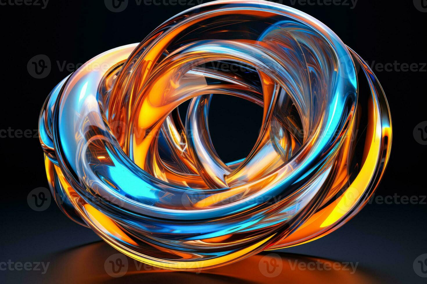 Abstract 3D object made of colorful glass perfect wallpaper background photo
