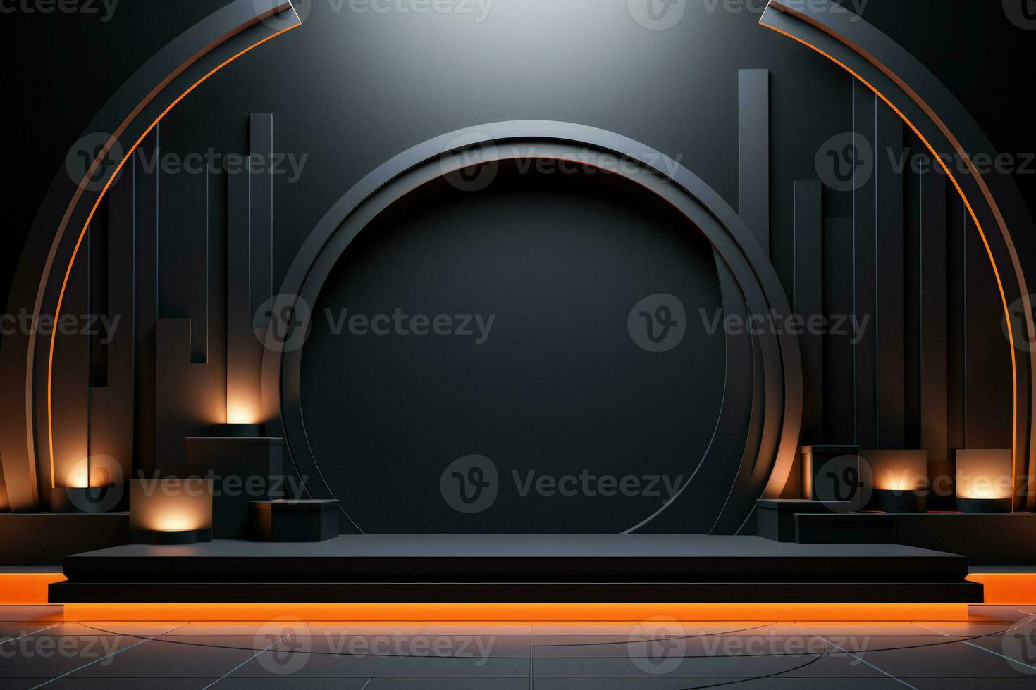 Geometric 3D stage background for showcasing products and promotions photo
