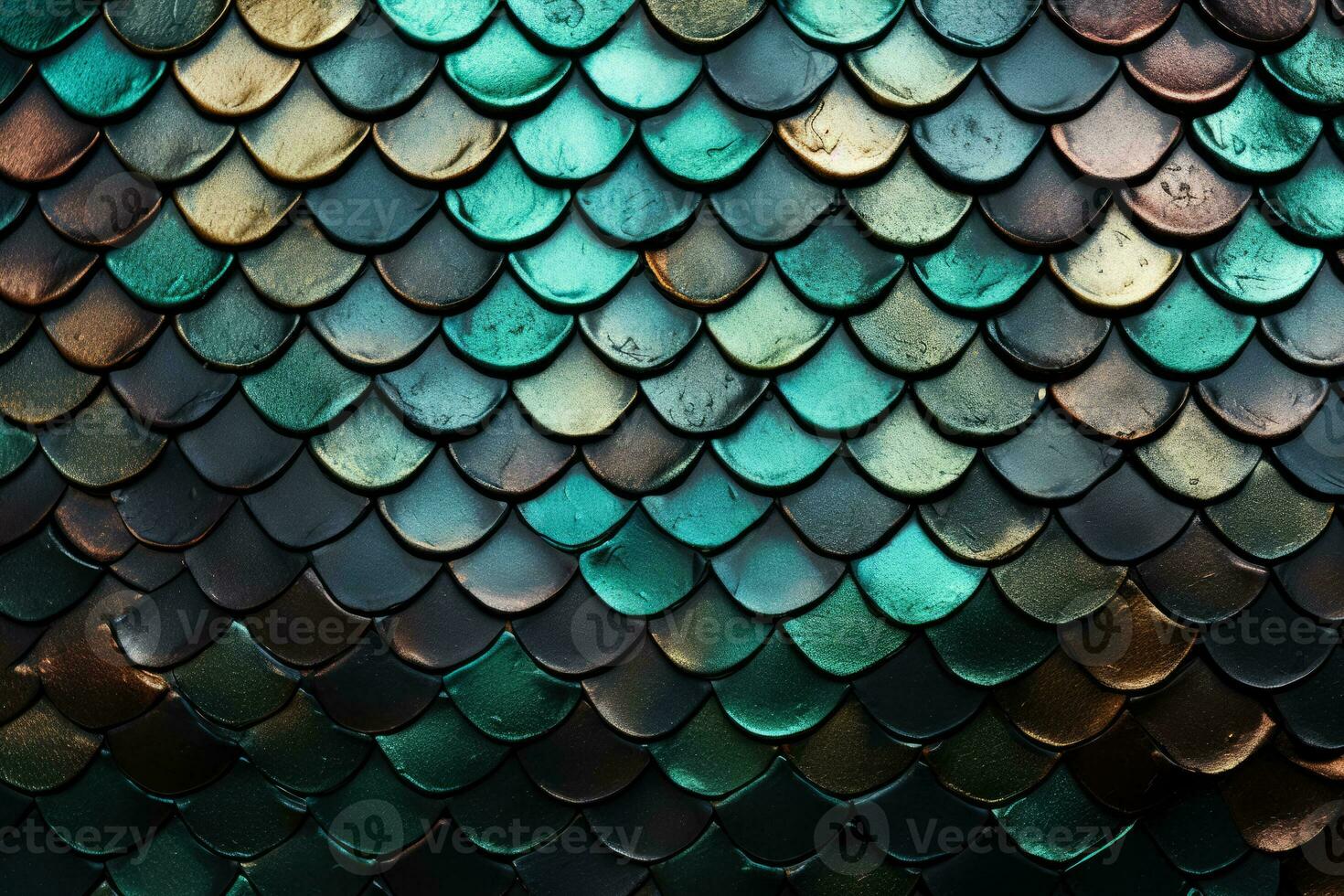 Black scales of snake reptile fish or mermaid create striking pattern photo