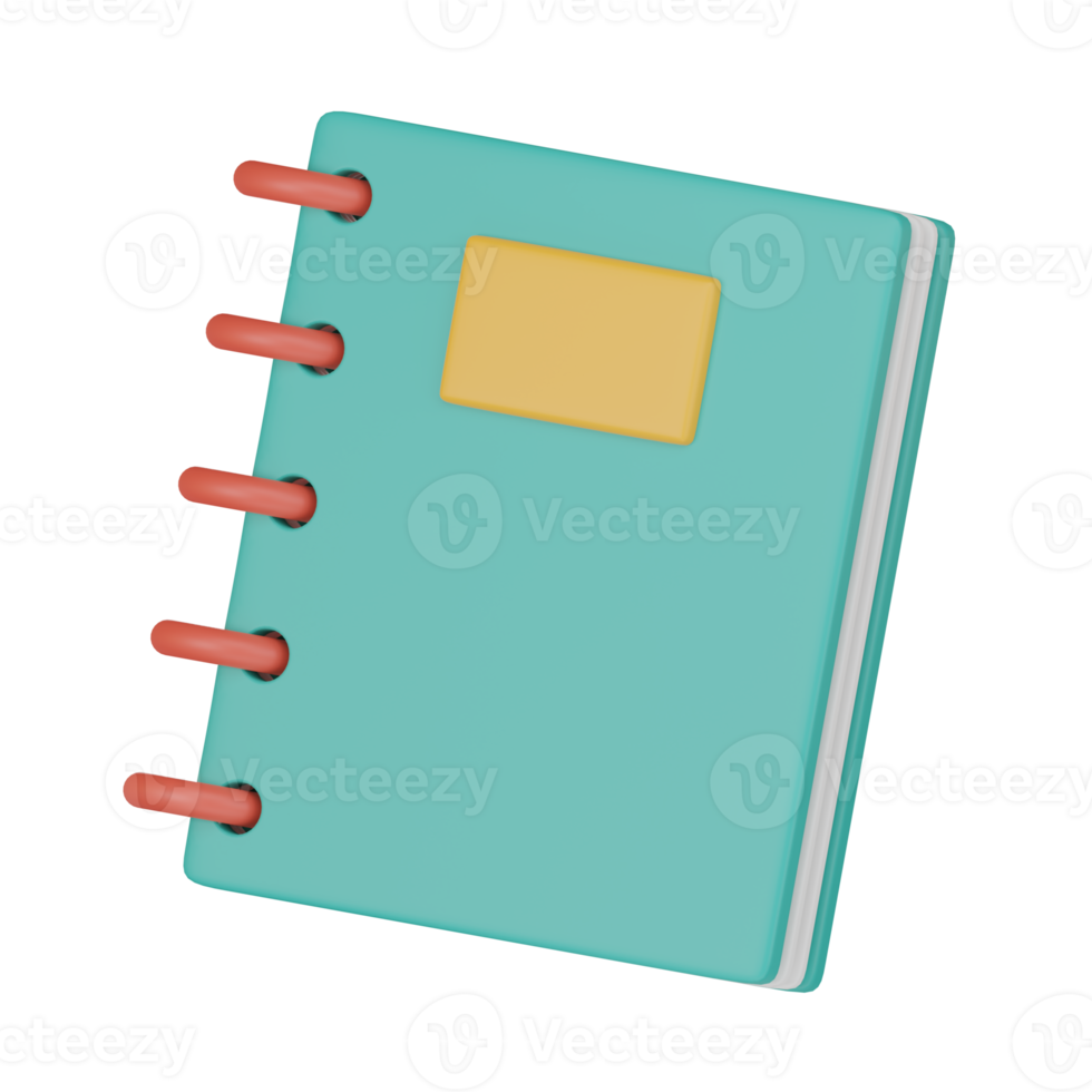 notepad or notebook icon 3d render illustration. png