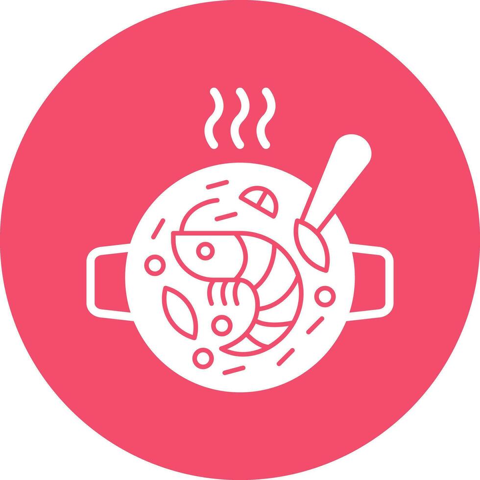 Seafood Paella Vector Icon Design