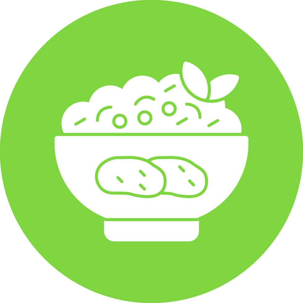 Mashed Potatoes Vector Icon Design