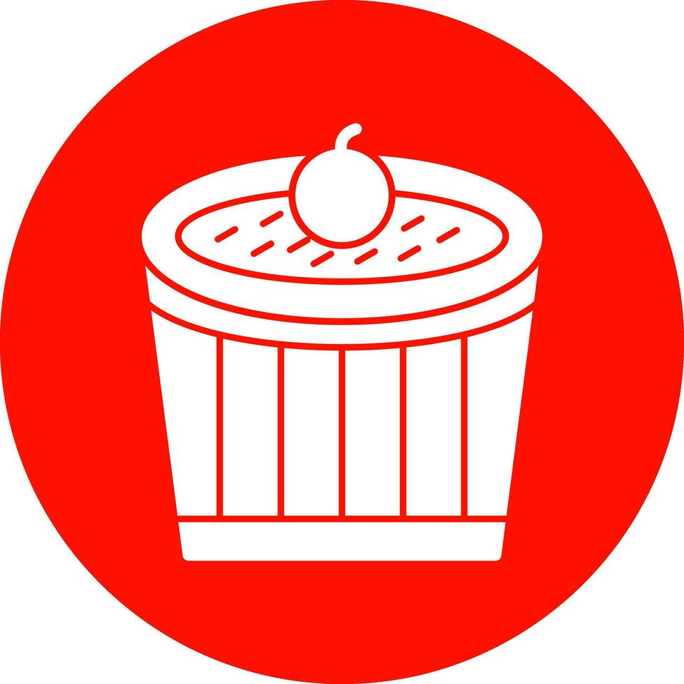 Creme Brulee Vector Icon Design