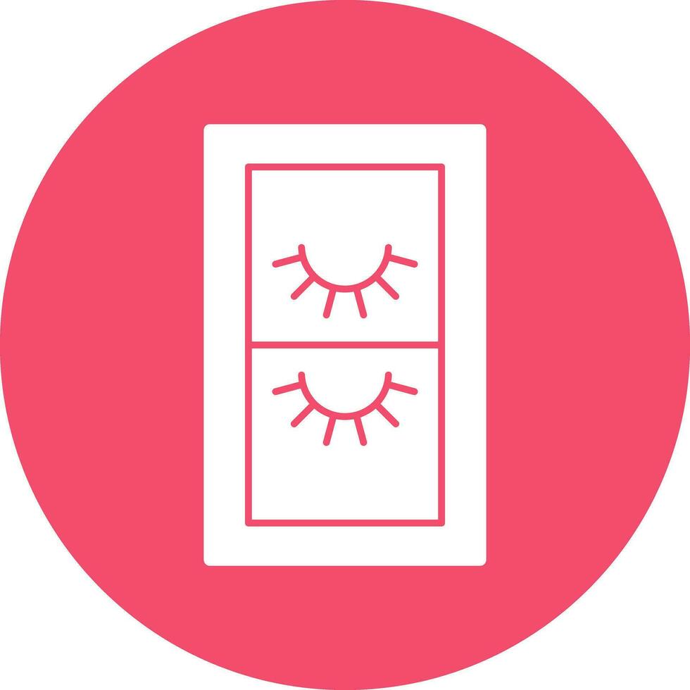 False Eyelashes Vector Icon Design