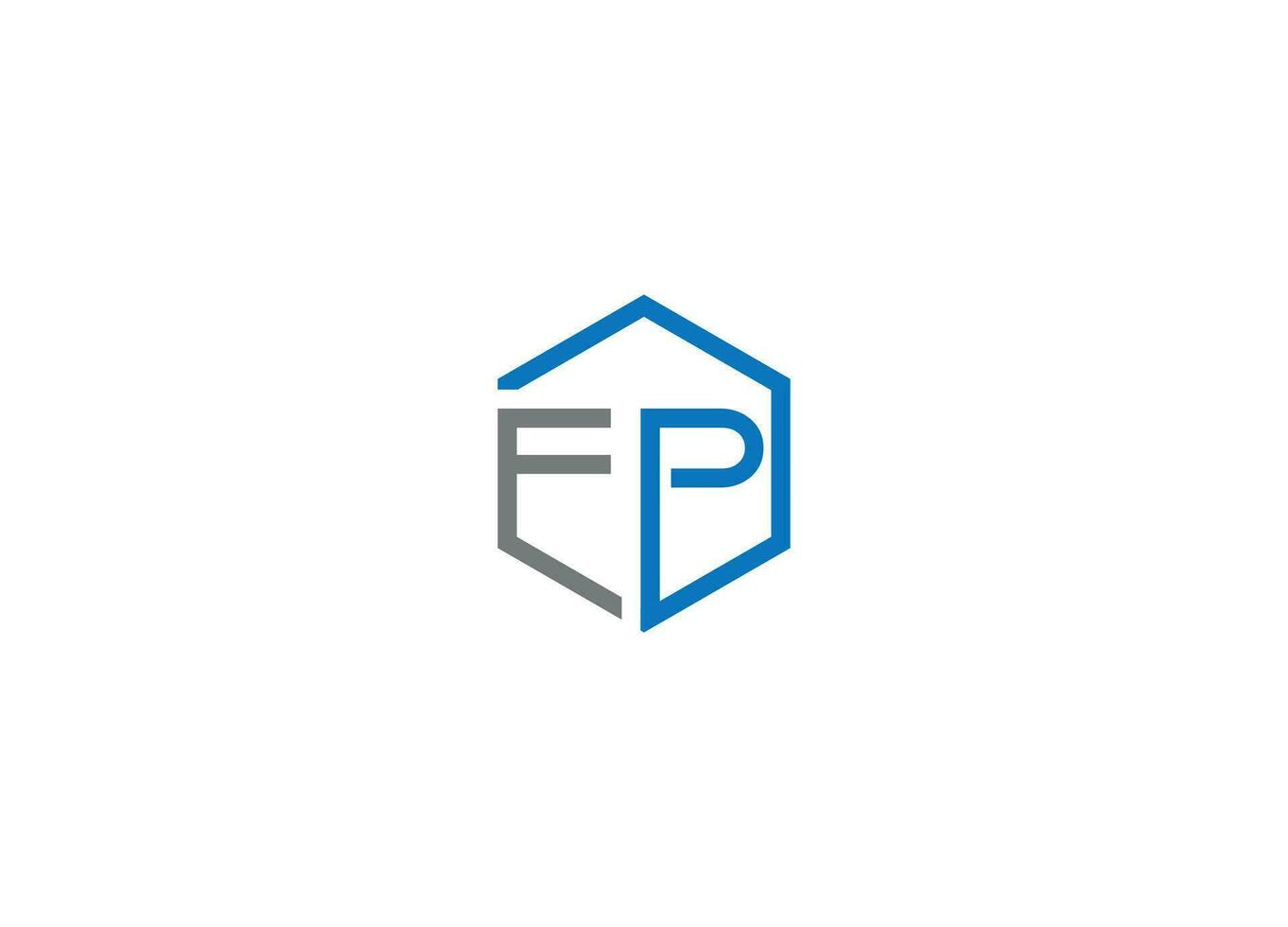 FP letter Logo Design with Creative Modern vector icon template
