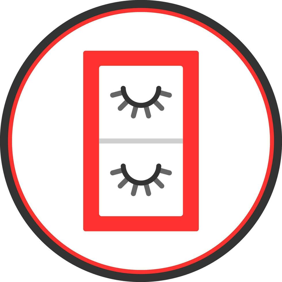 False Eyelashes Vector Icon Design