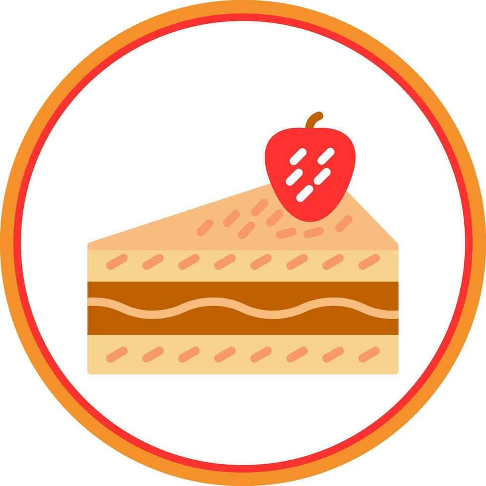 Cheesecake Vector Icon Design