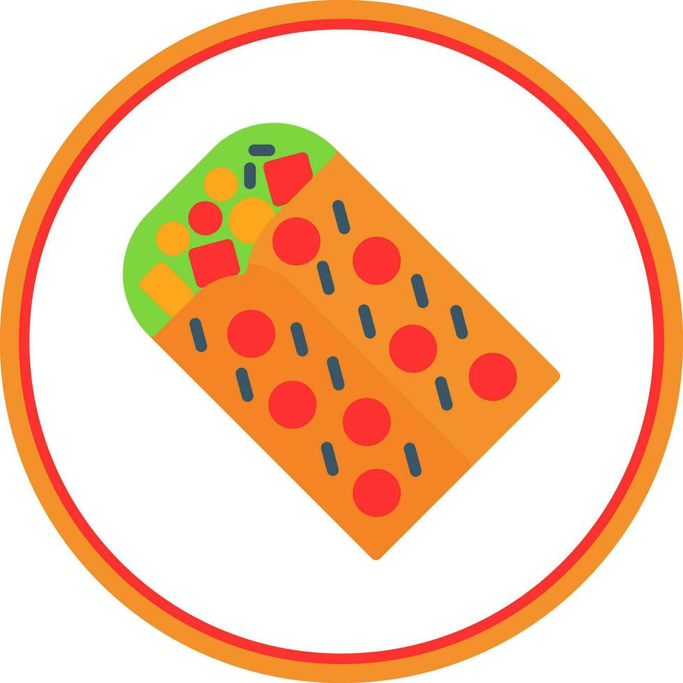 Ratatouille Wrap Vector Icon Design