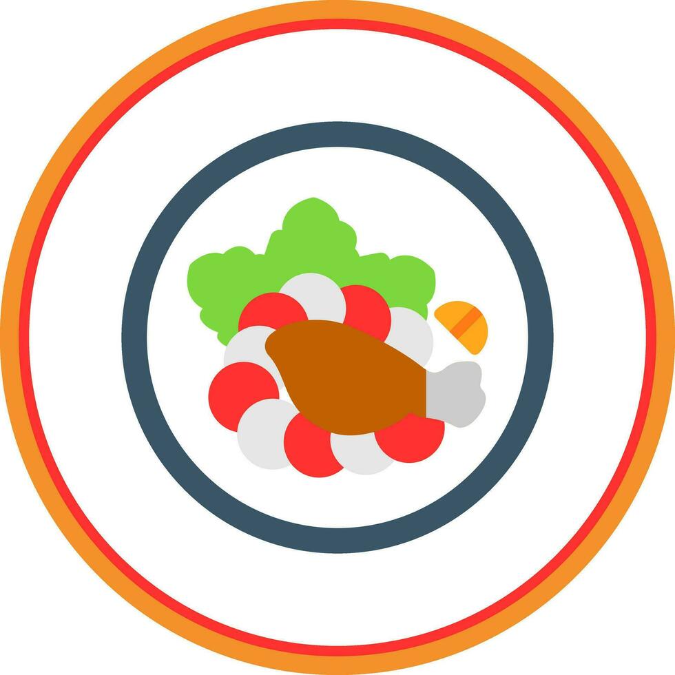 Chicken Salad Vector Icon Design