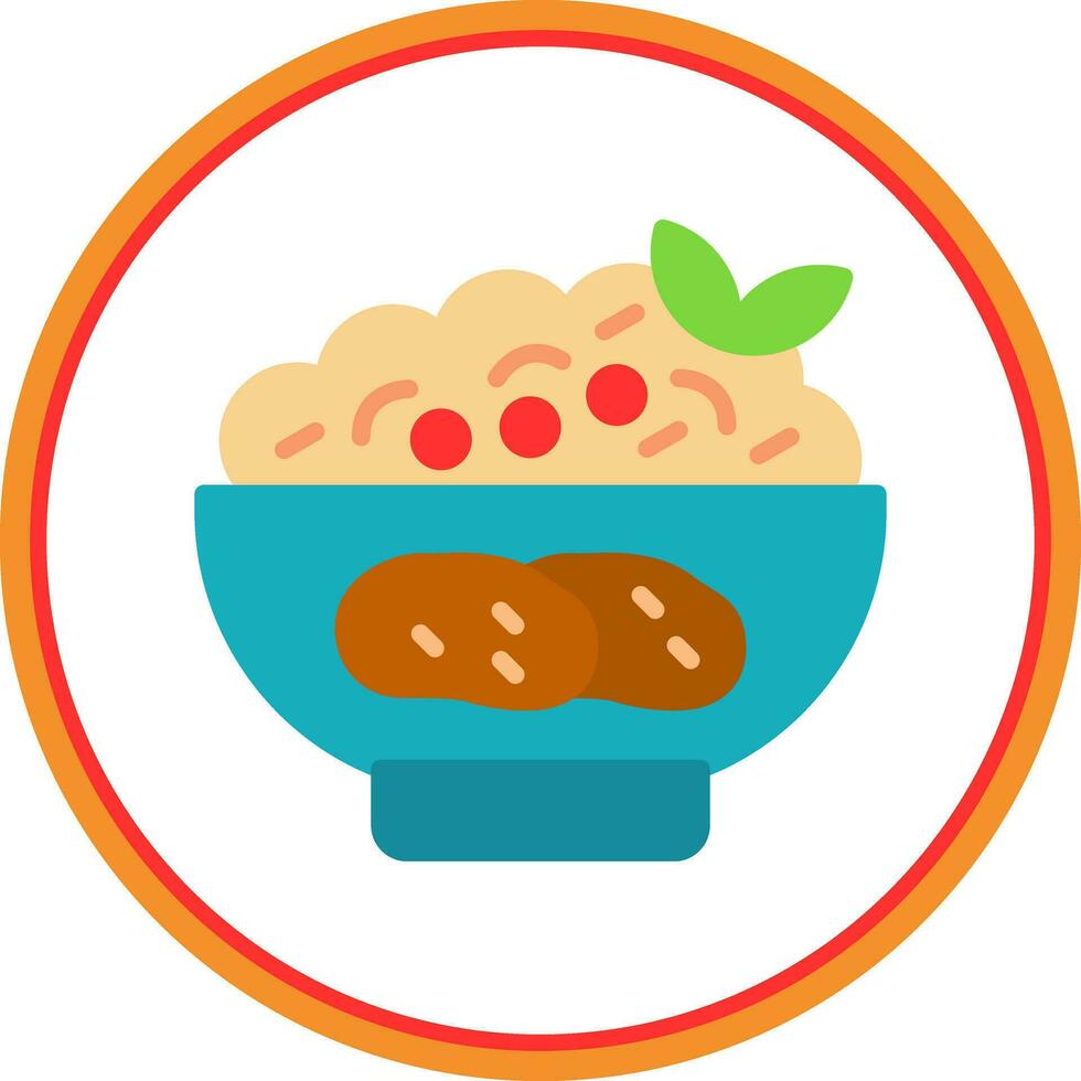 Mashed Potatoes Vector Icon Design