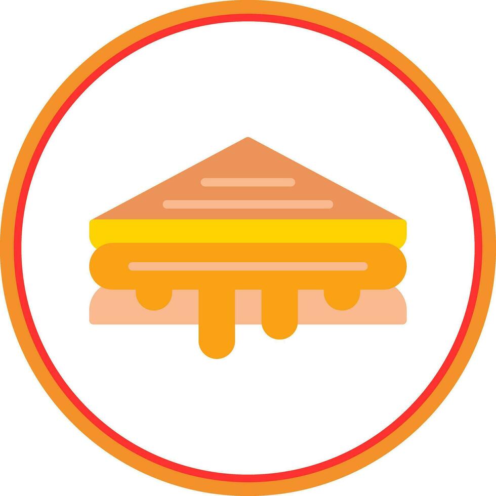 Grilled Cheese Sandwich Vector Icon Design