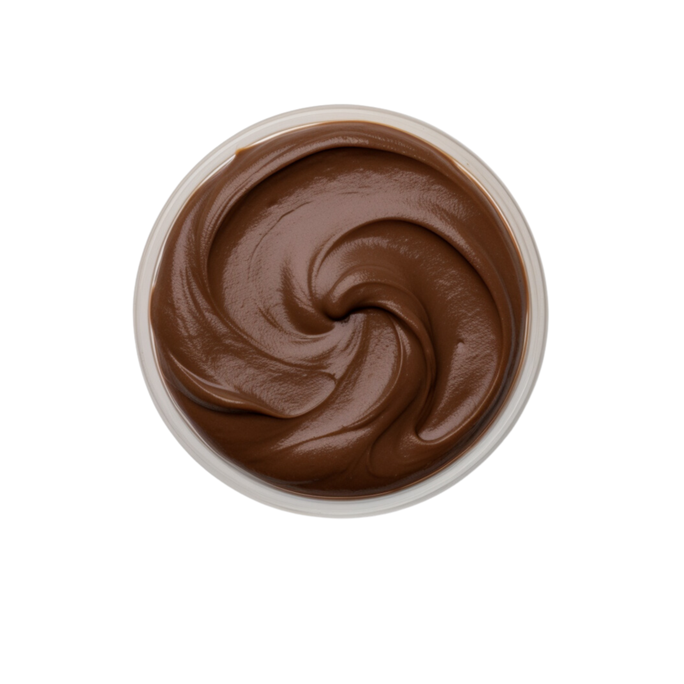 Chocolate hazelnut cream in bowl png