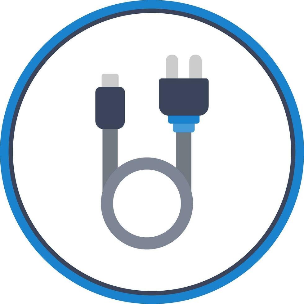 Search Cable Vector Icon Design