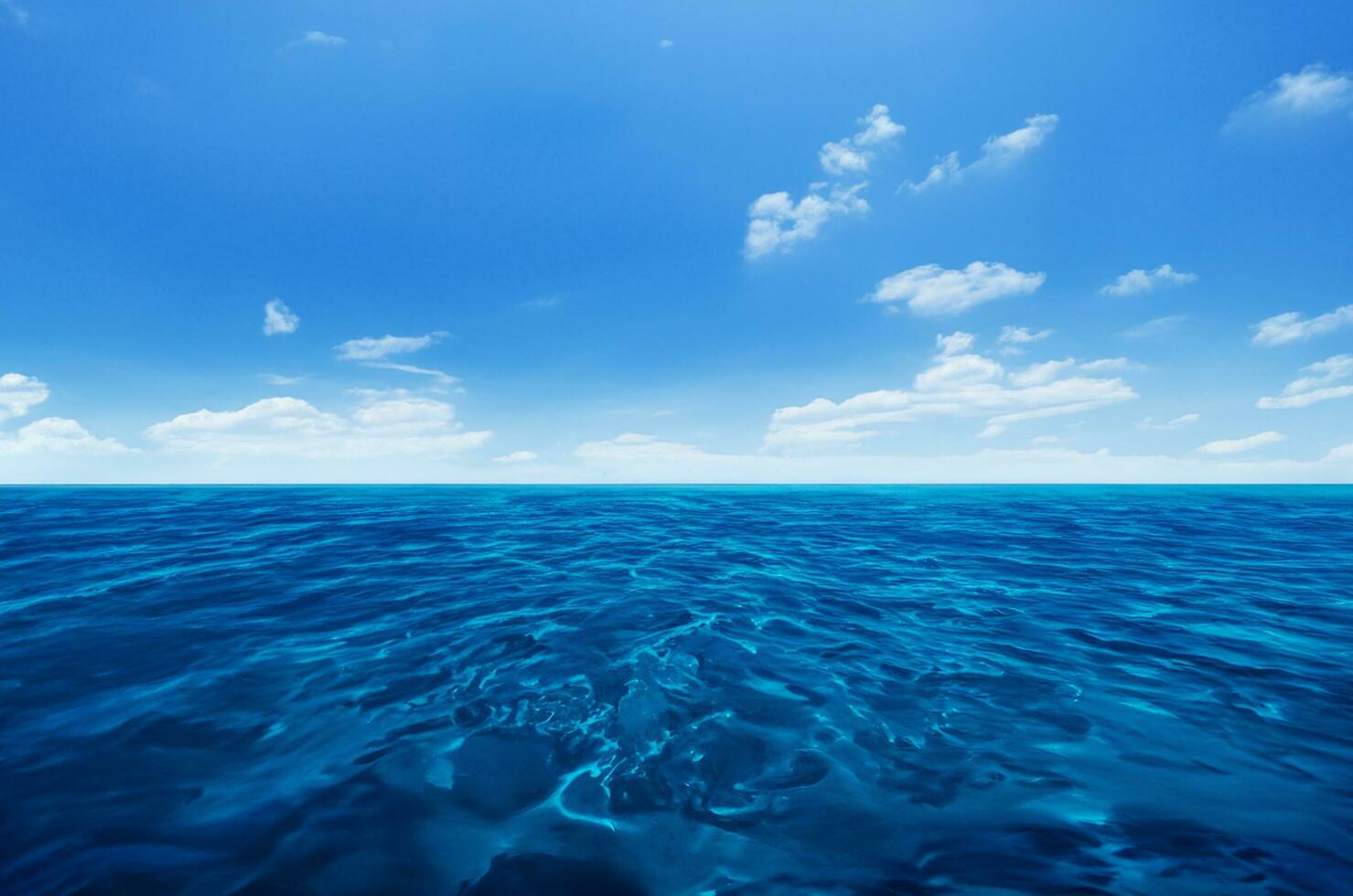 Blue water surface background photo