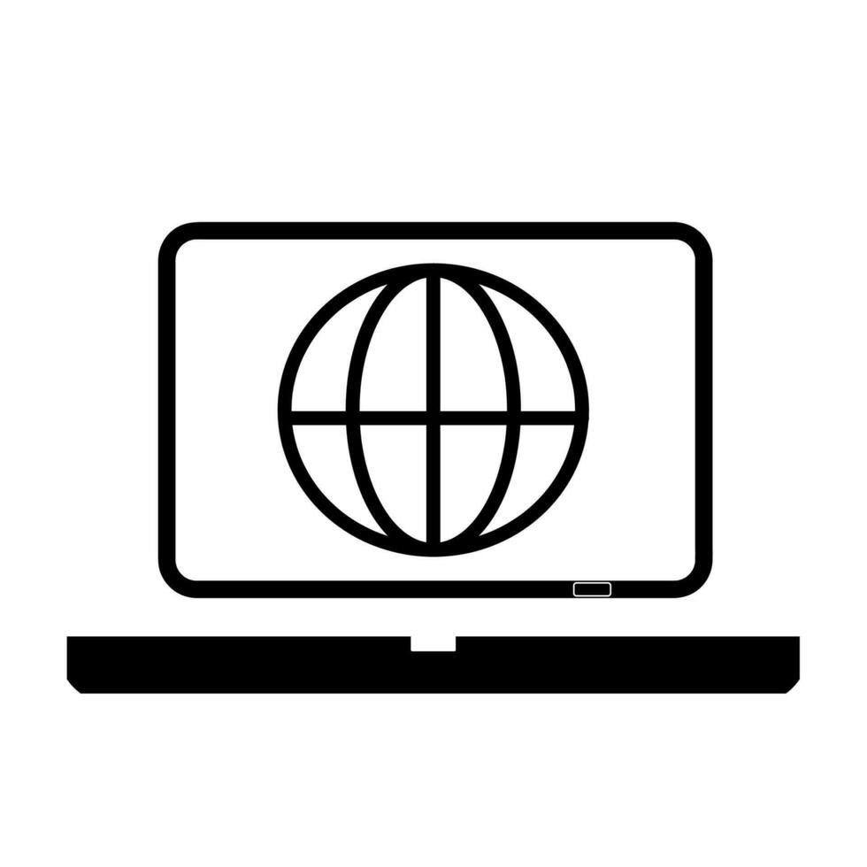 Lap top icon. Vector illustration